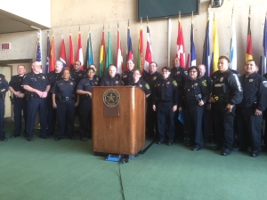 Various police agencies gathered at Dallas City Hall for the kickoff of the 10th Annual Great Texas Round Up