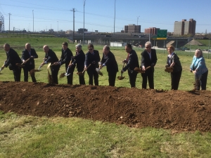 Local and state leaders breaking ground on the new interchange project