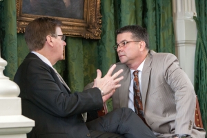 2015 file photo. Lieutenant Governor Dan Patrick and State Senator Charles Perry. Credit: The Office of Lt. Gov. Dan Patrick.