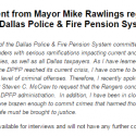 Dallas Mayor Calls for Criminal Investigation into Past Police and Fire Pension System Administration