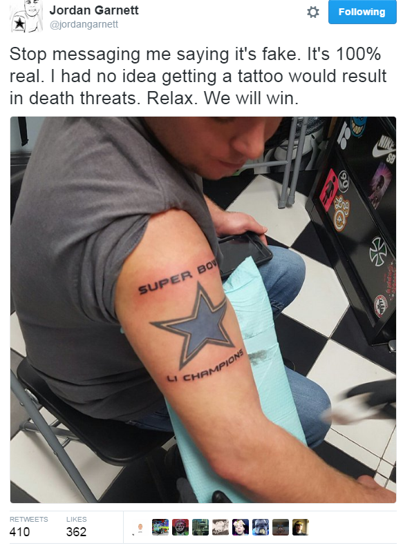 Dallas Cowboys Fan Makes Bold Prediction Through Tattoo | News Talk WBAP-AM