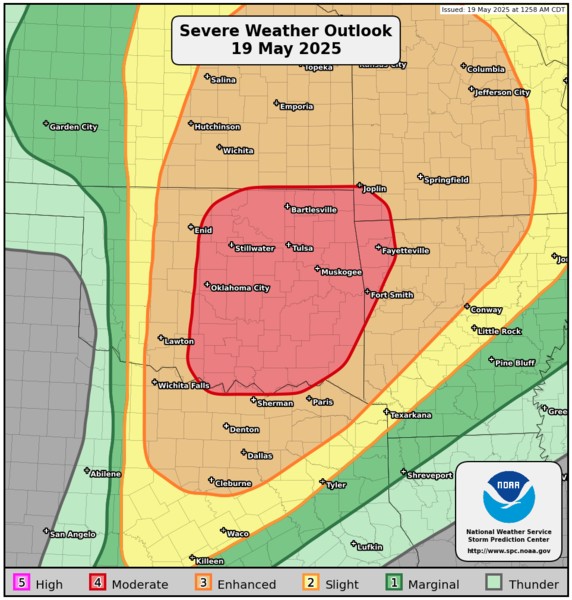 Significant Severe Weather and Heavy Rainfall Event in the Central U.S.; Critical Fire Weather in the Southwest. DFW/North Central Texas Could See Severe Weather in The Afternoon. thumbnail